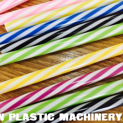 AF-55MM 3 Colors PP Spiral Color Drinking Straw Making  Machine , PP Drinking Straw Extrusion Machine supplier