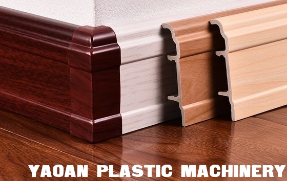 Wood Flooring Accessories of Water-Proof PVC Skirting Board Extrusion Machine supplier