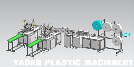 Automatic Face Mask Making Machine , Automatic disposable 3 layers mask machine supplier