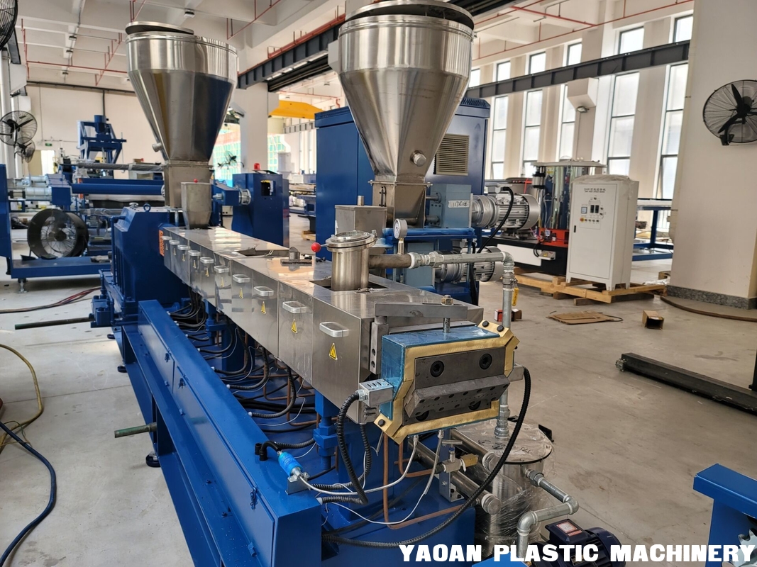 High Quality PP Caco3 Filler Twin Screw Extrusion Machine With PLC Control System And CE Certification supplier