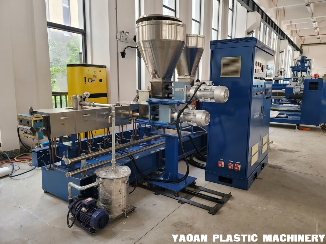 PP Fiber Glass  Twin Screw Pelletizing Extrusion Machine With 1 Year Warranty, Wooden Case, T/T Payment Term supplier