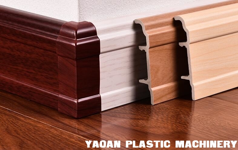 Wood Flooring Accessories of Water-Proof PVC Skirting Board Extrusion Machine supplier