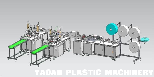 Automatic Face Mask Making Machine , Automatic disposable 3 layers mask machine supplier